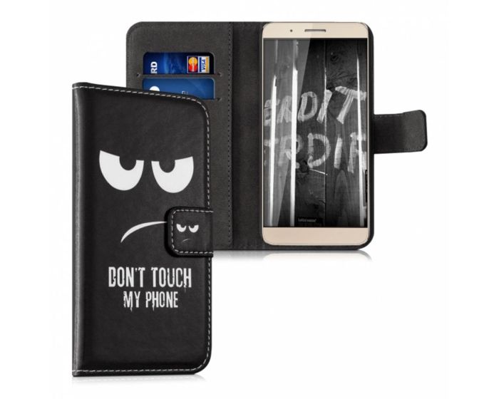 KWmobile Wallet Case Θήκη Πορτοφόλι με δυνατότητα Stand (36383.01) Don't touch my phone (Huawei Honor 7i / Huawei Shot X)