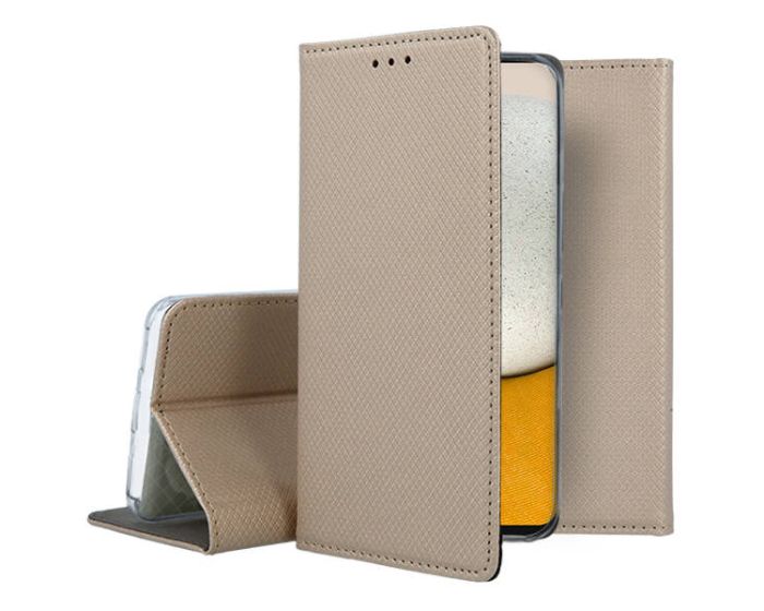 Forcell Smart Book Case με Δυνατότητα Stand Θήκη Πορτοφόλι Gold (Samsung Galaxy A15 4G / 5G)