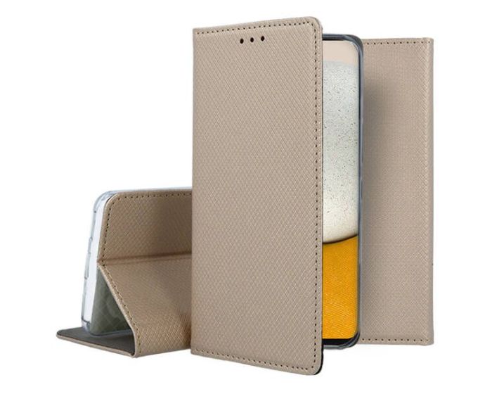 Forcell Smart Book Case με Δυνατότητα Stand Θήκη Πορτοφόλι Gold (Samsung Galaxy A35 5G)