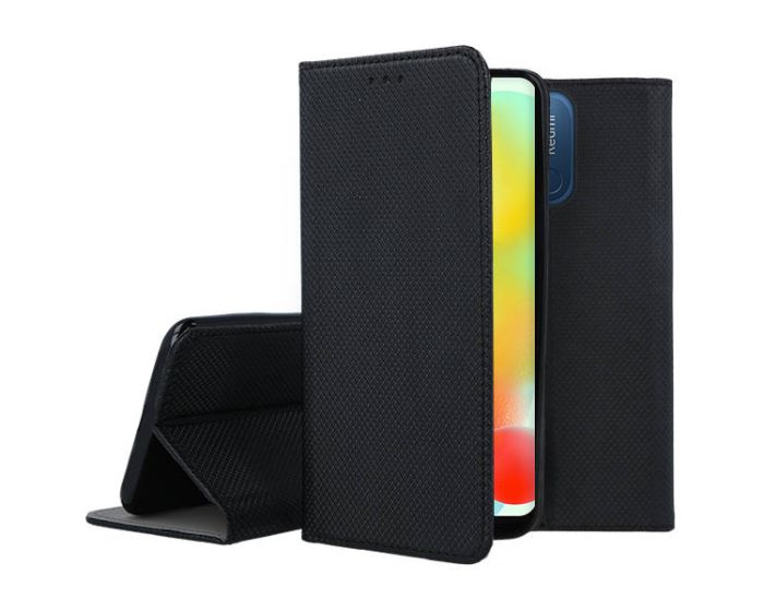 Forcell Smart Book Case με Δυνατότητα Stand Θήκη Πορτοφόλι Black (Xiaomi Redmi 12C)