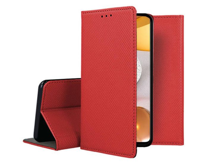 Forcell Smart Book Case με Δυνατότητα Stand Θήκη Πορτοφόλι Red (Xiaomi Poco M3 / Redmi 9T)