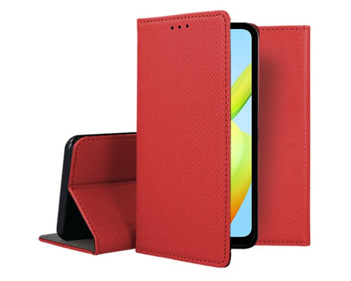 Forcell Smart Book Case με Δυνατότητα Stand Θήκη Πορτοφόλι Red (Xiaomi Redmi A1 / Redmi A2)