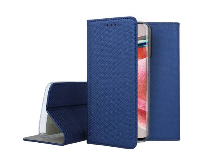 Forcell Smart Book Case με Δυνατότητα Stand Θήκη Πορτοφόλι Navy Blue (Xiaomi Redmi Note 12 4G)