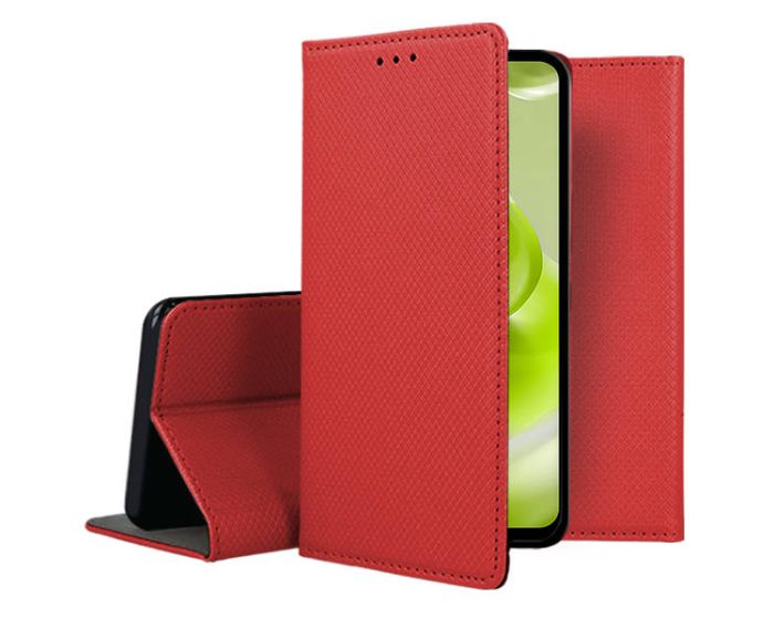 Forcell Smart Book Case με Δυνατότητα Stand Θήκη Πορτοφόλι Red (Xiaomi Redmi Note 12 5G / Poco X5 5G)