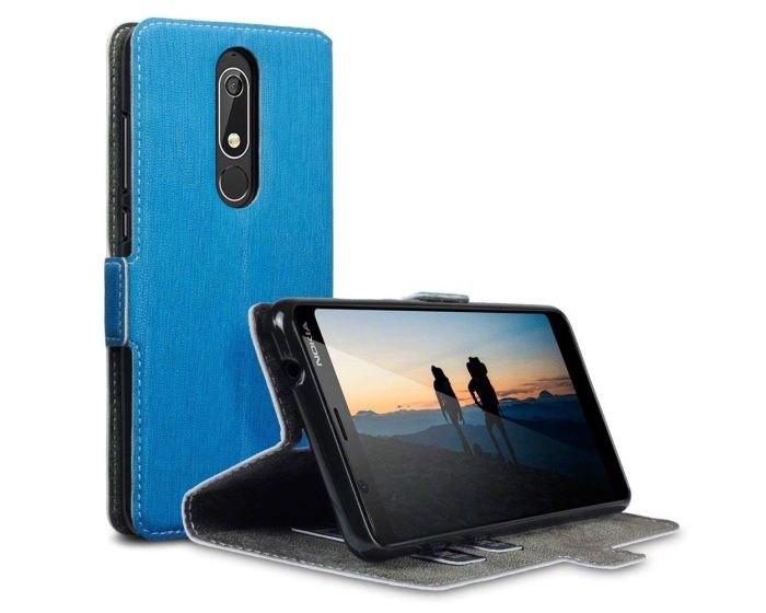 Terrapin Θήκη Πορτοφόλι Wallet Stand Case (117-001-296) Γαλάζιο (Nokia 5.1 2018)