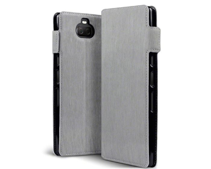 Terrapin Θήκη Πορτοφόλι Wallet Stand Case (117-005-654) Γκρι (Sony Xperia 10 Plus)