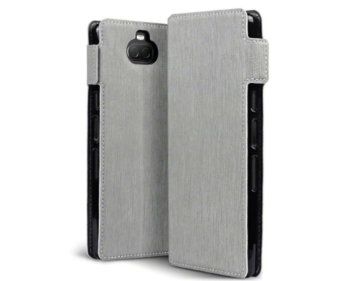 Terrapin Θήκη Πορτοφόλι Wallet Stand Case (117-005-648) Γκρι (Sony Xperia 10)