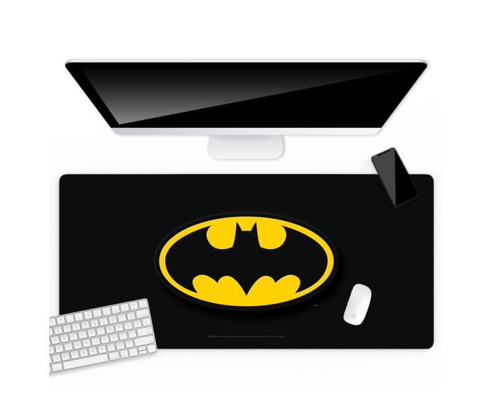 DC Comics Desk Mat (WDPBATMAN001) Αντιολισθητικό Mouse Pad 800x400mm - 001 Batman Symbol Yellow