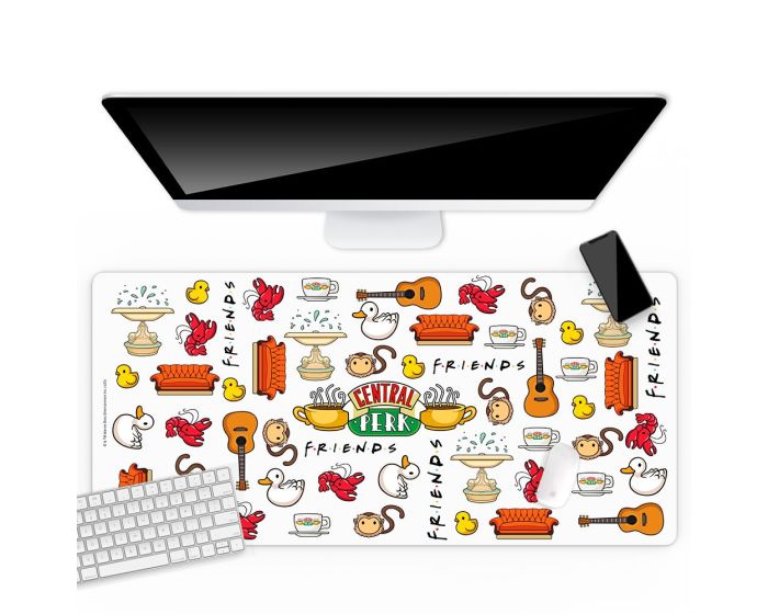 Friends Desk Mat (WDPFRIENDS041) Αντιολισθητικό Mouse Pad 800x400mm - 014 Friends Central Perk White