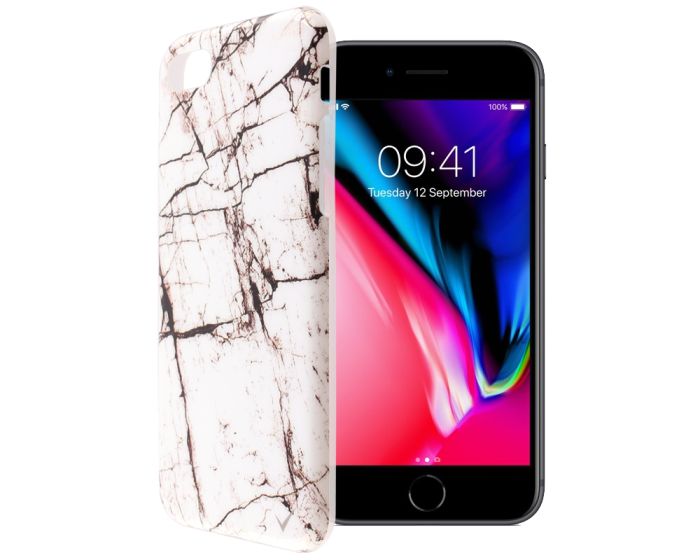 Marble Design Slim Fit Gel Case Θήκη Σιλικόνης White (iPhone 7 / 8 / SE 2020 / 2022)