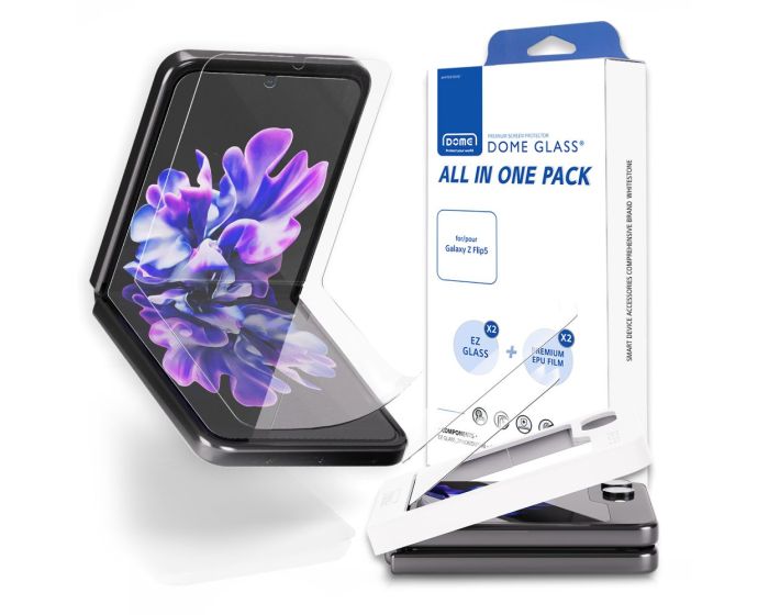 Whitestone Dome All in One 2-Sets Σετ Προστασίας Οθόνης (Samsung Galaxy Z Flip5)