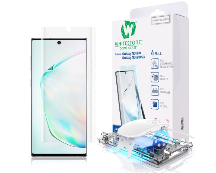 Whitestone Dome Glass (Liquid Dispersion Tech) Full Cover Tempered Glass Screen Protector (Samsung Galaxy Note 10 Plus)