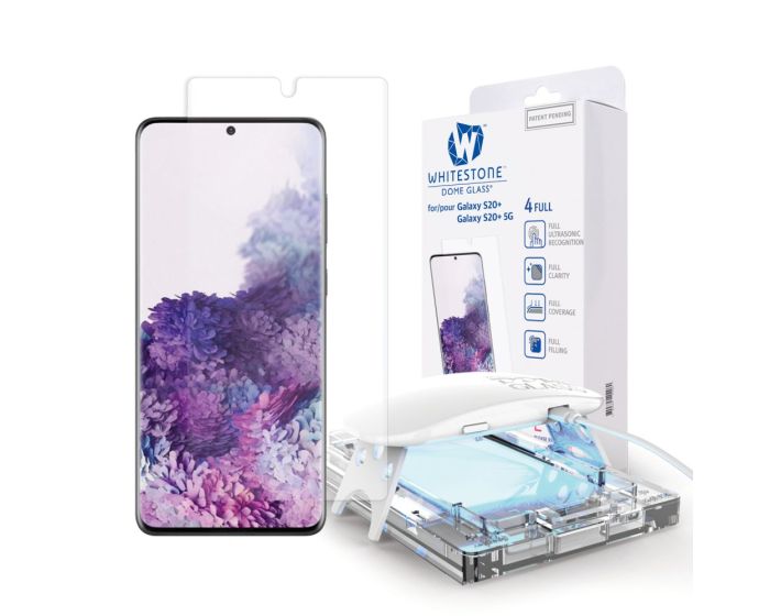 Whitestone Dome Glass (Liquid Dispersion Tech) Full Cover Tempered Glass Screen Protector (Samsung Galaxy S20 Plus)