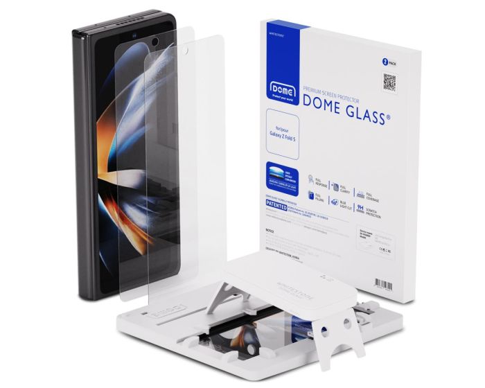 Whitestone Dome Glass (Liquid Dispersion Tech) Full Cover Tempered Glass Screen Protector [2-Pack] (Samsung Galaxy Z Fold5)