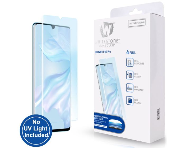 Whitestone Dome Glass (Liquid Dispersion Tech) Full Cover Tempered Glass Replacement (Huawei P30 Pro)