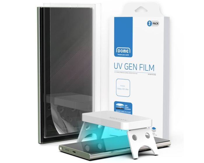 Whitestone Dome UV Gen Film 2-Pack Full Cover Screen Protector (Samsung Galaxy S23 Ultra)