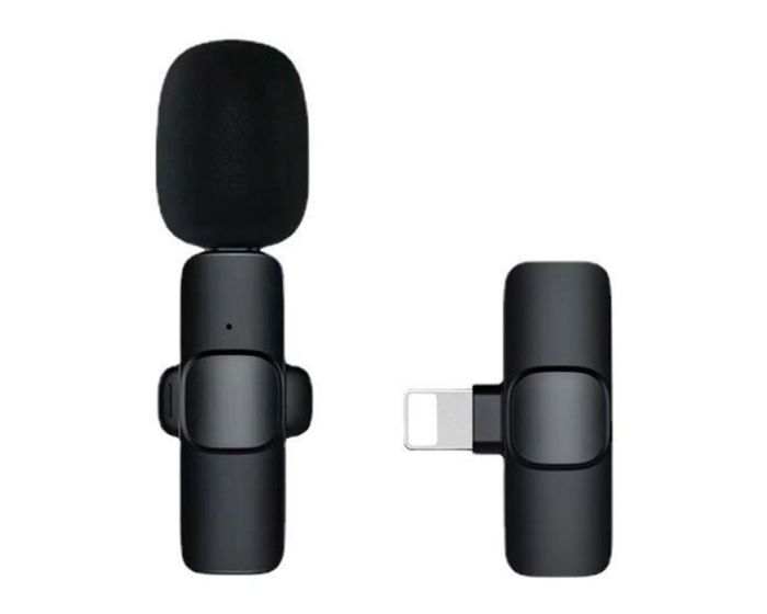 Wireless Lavalier Microphone Type 2 Ασύρματο Μικρόφωνο με Θύρα Lightning - Black