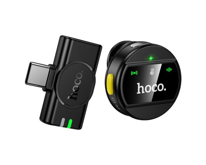 HOCO L21 Wireless Lavalier Microphone Type C Ασύρματο Μικρόφωνο - Black - MT80904