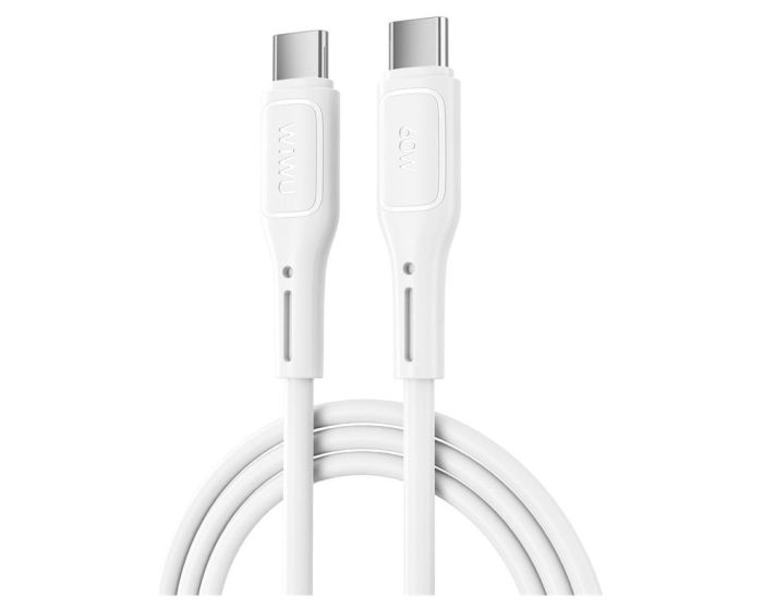 WIWU Wi-C043E Starlink Series Data Cable Καλώδιο Φόρτισης 60W Type-C σε Type-C 1m - White - MT82644