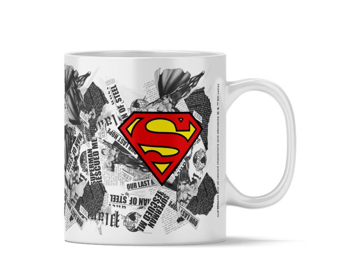 DC Comics Mug 330ml (WMGSMAN042) Κεραμική Κούπα - Superman Shield 070 White