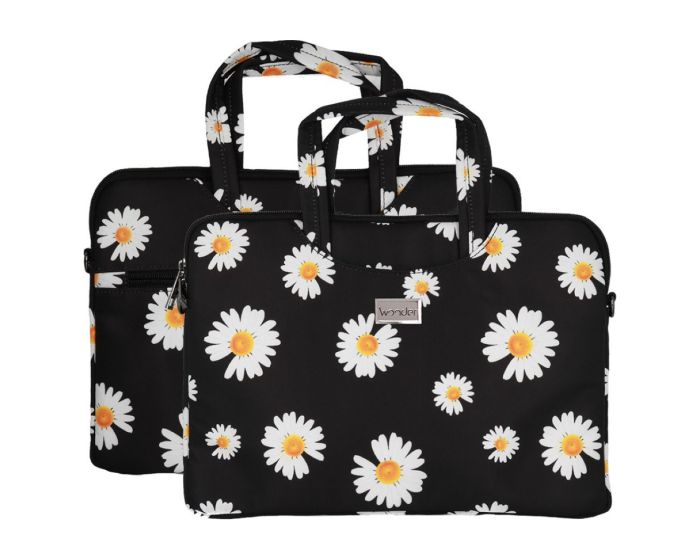 Wonder Briefcase Θήκη Τσάντα για Macbook / Laptop 13" - 14" Black Daisies