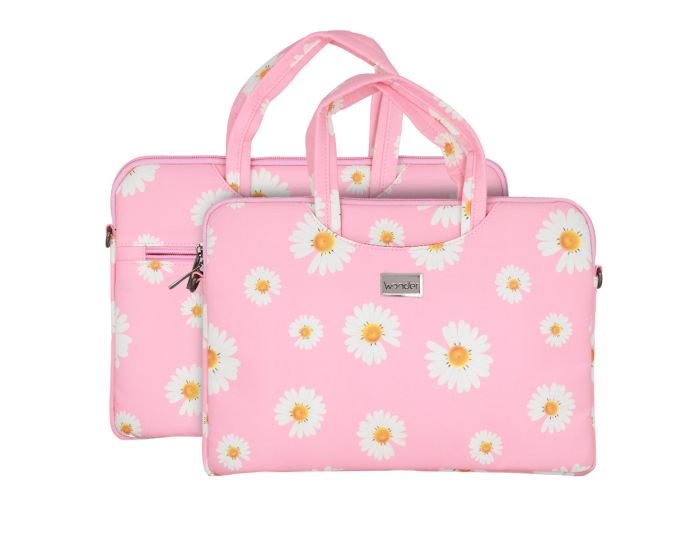 Wonder Briefcase Θήκη Τσάντα για Macbook / Laptop 17" Pink Daisies