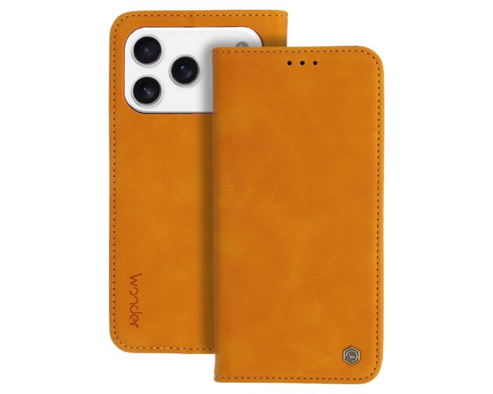 Wonder Smart PU Leather Wallet Case Θήκη Πορτοφόλι - Cosmic Orange (iPhone 17 Pro Max)
