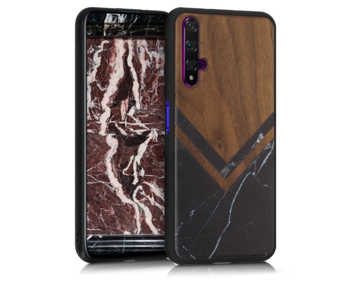 KWmobile Wooden Case Marble (51760.04) Θήκη Ξύλινη Walnut (Huawei Nova 5T / Honor 20)