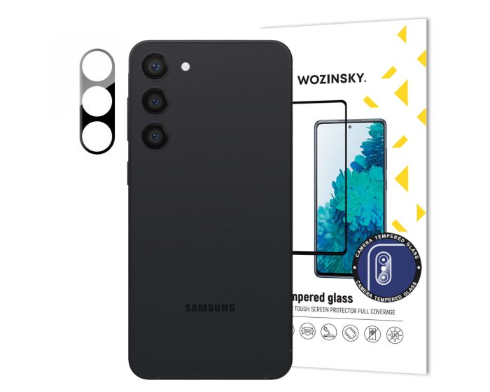 Wozinsky 9H Full Camera Lens Tempered Glass Film Prοtector Black (Samsung Galaxy S23)