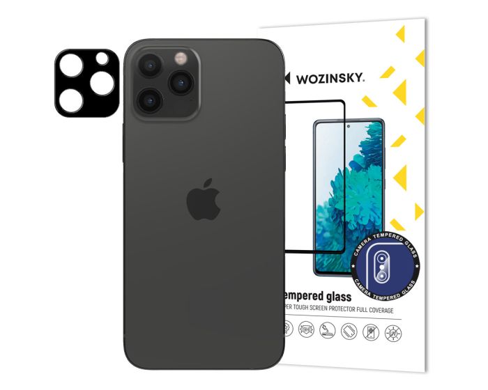 Wozinsky 9H Full Camera Lens Tempered Glass Film Prοtector Black (iPhone 12 Pro Max)