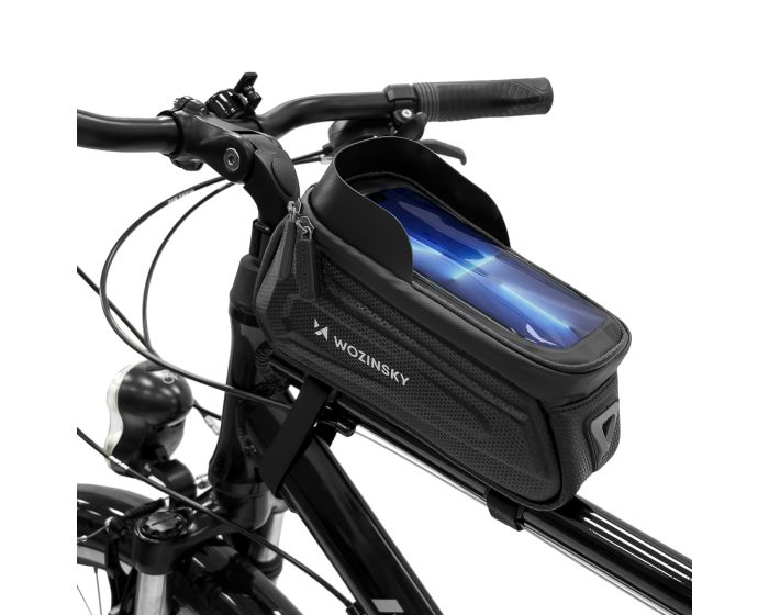 Wozinsky Bike Frame Storage Bag 1.7L with Fender (WBB28BK) Τσαντάκι Ποδηλάτου με Θέση για Smartphone 6.7'' - Black