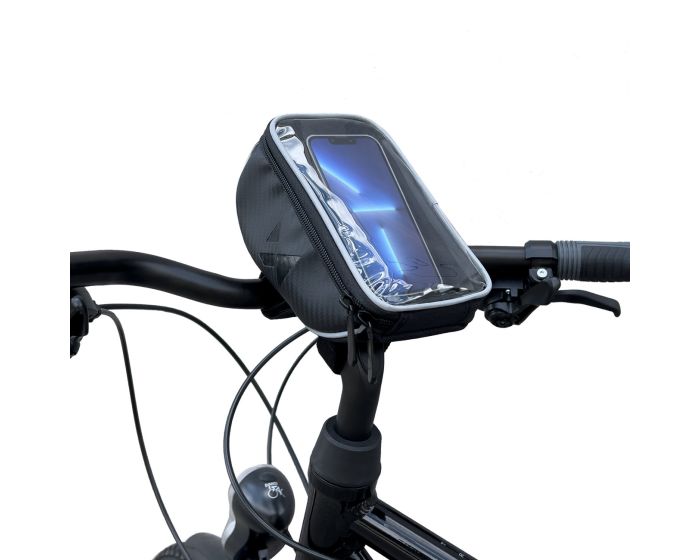 Wozinsky Bike Handlebar Bag 0.9L (WBB4BK) Τσαντάκι Ποδηλάτου με Θέση για Smartphone 6.5'' - Black