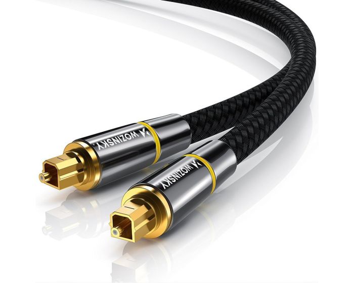 Wozinsky Toslink SPDIF Braided Audio Optical Fiber Cable (WOPT-50) Οπτικό Καλώδιο 5m Black