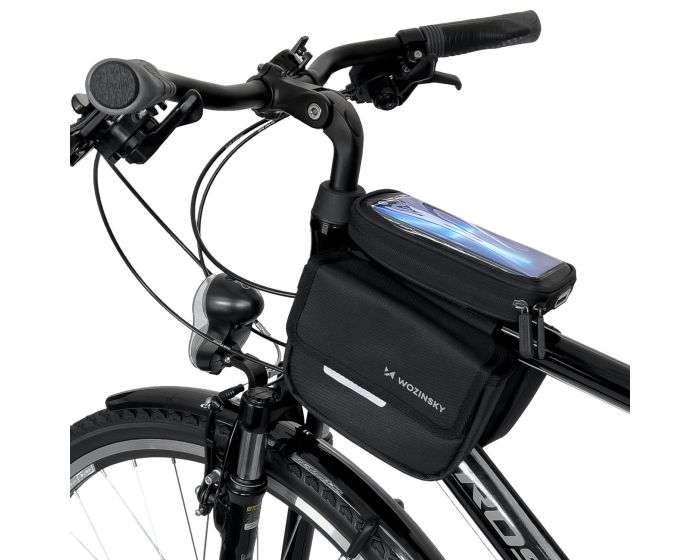 Wozinsky Bike Frame Pannier Bag 1.5L (WBB26BK) Τσαντάκι Ποδηλάτου με Θέση για Smartphone 6.7'' - Black