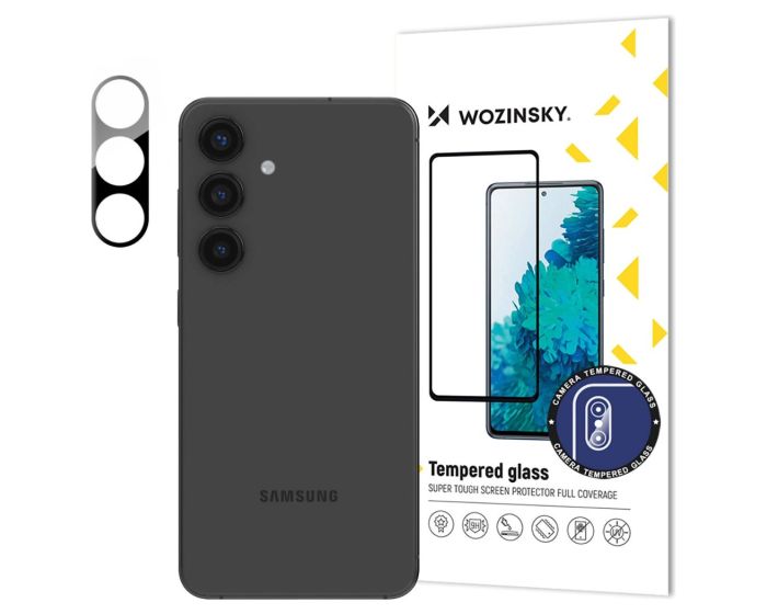 Wozinsky 9H Full Camera Lens Tempered Glass Film Prοtector Black (Samsung Galaxy S24 Plus)