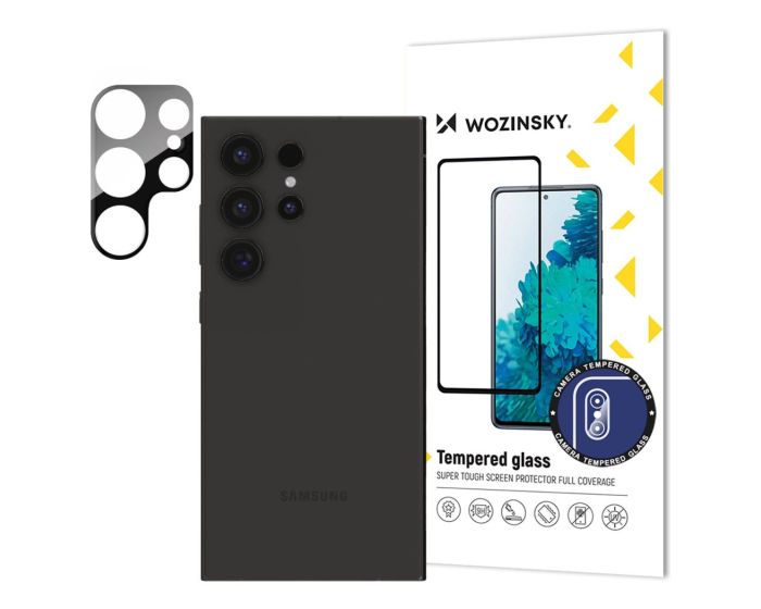 Wozinsky 9H Full Camera Lens Tempered Glass Film Prοtector Black (Samsung Galaxy S24 Ultra)