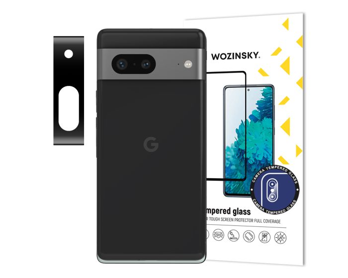 Wozinsky 9H Full Camera Lens Tempered Glass Film Prοtector Black (Google Pixel 7)