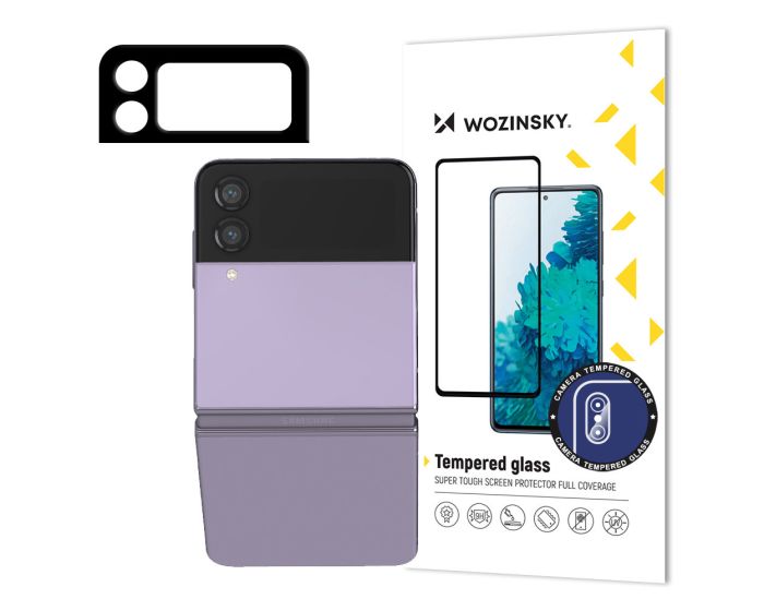 Wozinsky 9H Full Camera Lens Tempered Glass Film Prοtector Black (Samsung Galaxy Z Flip4)
