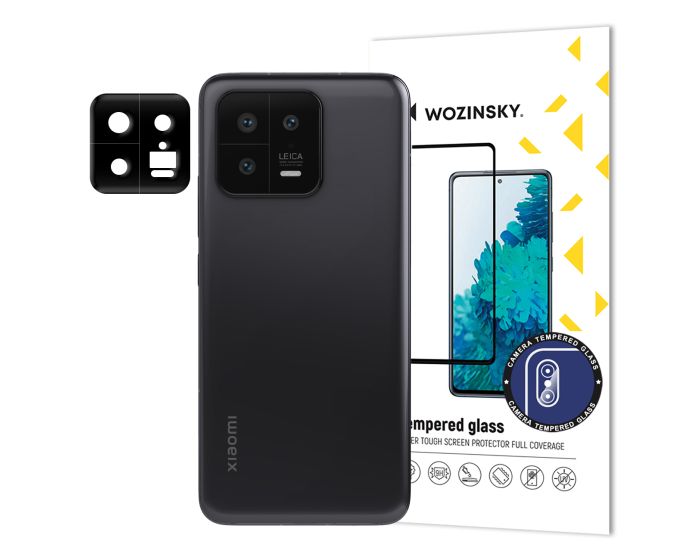 Wozinsky 9H Full Camera Lens Tempered Glass Film Prοtector Black (Xiaomi 13)