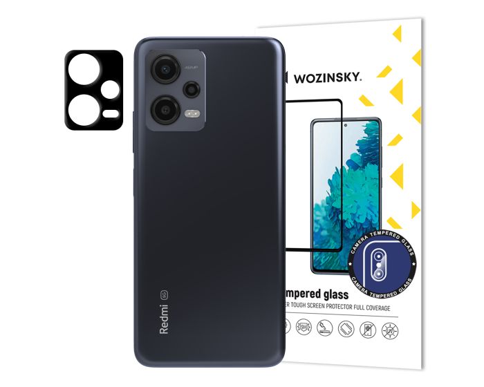 Wozinsky 9H Full Camera Lens Tempered Glass Film Prοtector Black (Xiaomi Redmi Note 12 5G / Poco X5 5G)