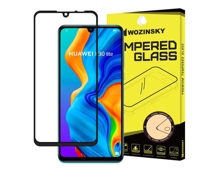 Wozinsky Full Glue Full Face Case Friendly Black Αντιχαρακτικό Γυαλί 9H Tempered Glass (Huawei P30 Lite)