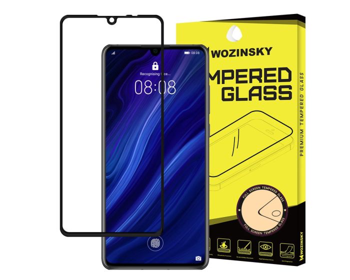 Wozinsky Full Glue Full Face Case Friendly Black Αντιχαρακτικό Γυαλί 9H Tempered Glass (Huawei P30)