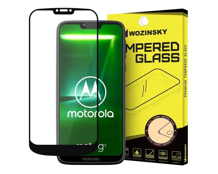 Wozinsky Full Glue Full Face Case Friendly Black Αντιχαρακτικό Γυαλί 9H Tempered Glass (Motorola Moto G7 Power)