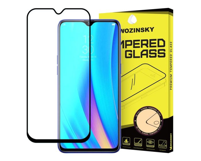 Wozinsky Full Glue Full Face Case Friendly Black Αντιχαρακτικό Γυαλί 9H Tempered Glass (Realme 3 Pro)