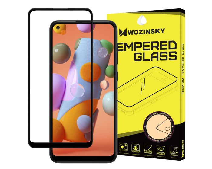 Wozinsky Full Glue Full Face Case Friendly Black Αντιχαρακτικό Γυαλί 9H Tempered Glass (Samsung Galaxy A11)