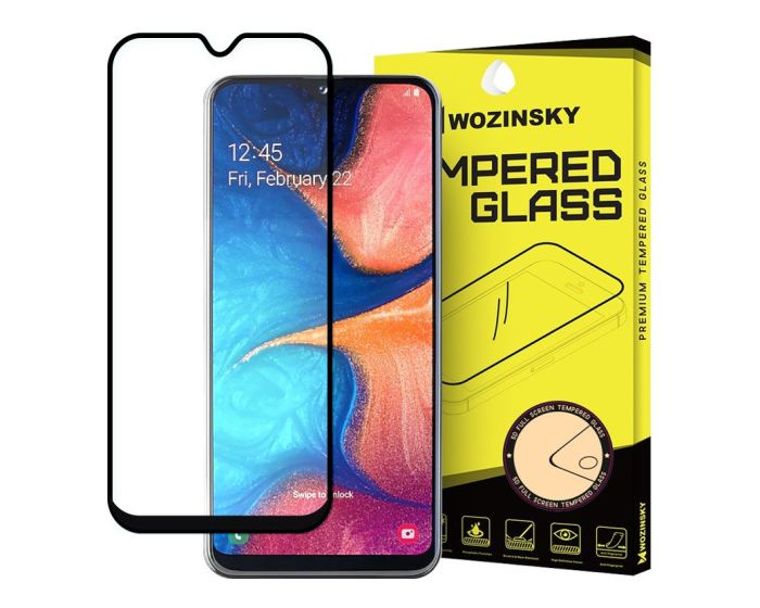 Wozinsky Full Glue Full Face Case Friendly Black Αντιχαρακτικό Γυαλί 9H Tempered Glass (Samsung Galaxy A20e)