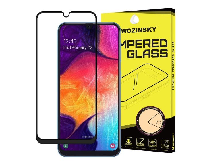 Wozinsky Full Glue Full Face Case Friendly Black Αντιχαρακτικό Γυαλί 9H Tempered Glass (Samsung Galaxy A40)