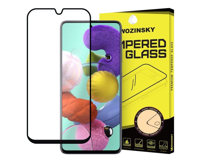 Wozinsky Full Glue Full Face Case Friendly Black Αντιχαρακτικό Γυαλί 9H Tempered Glass (Samsung Galaxy A51)