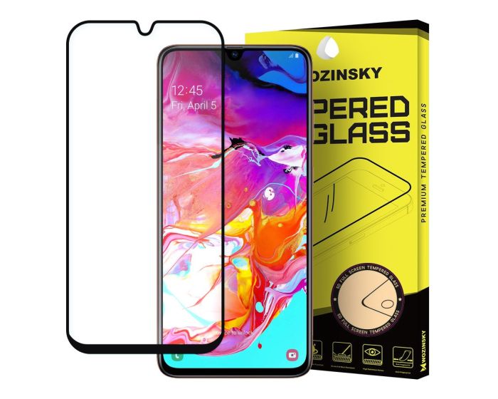 Wozinsky Full Glue Full Face Case Friendly Black Αντιχαρακτικό Γυαλί 9H Tempered Glass (Samsung Galaxy A70)