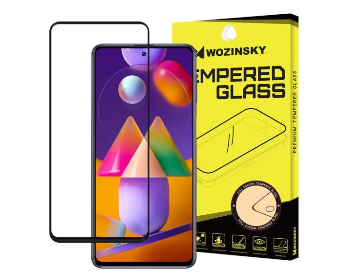 Wozinsky Full Glue Full Face Case Friendly Black Αντιχαρακτικό Γυαλί 9H Tempered Glass (Samsung Galaxy M51)